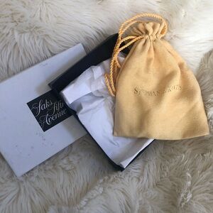 Saks Fifth Avenue Stephanie Kantis Gold Necklace with Yellow Gold Pouch